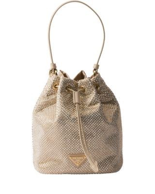 Prada Mini Crystal-Studded Satin Bag