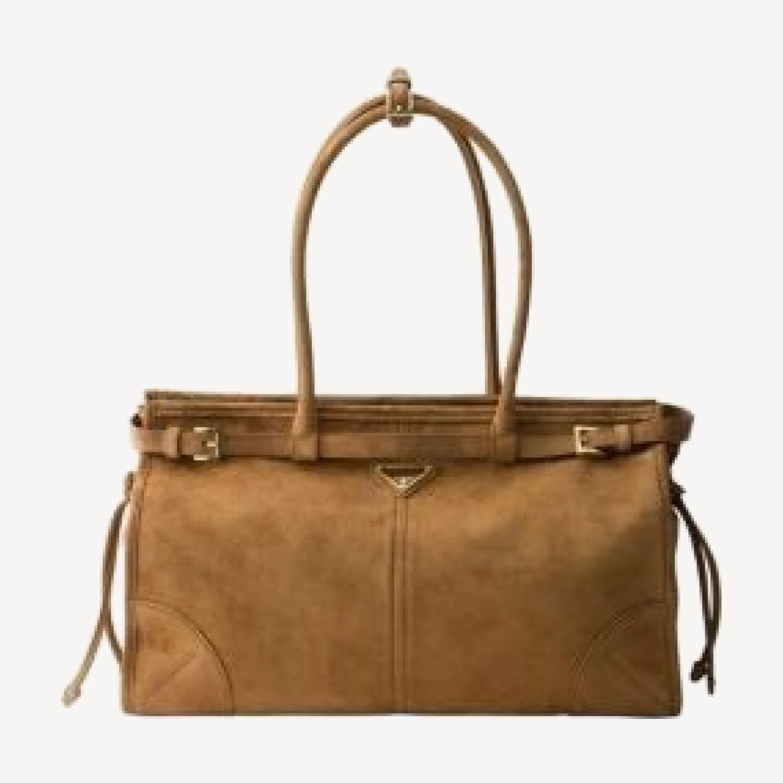 Prada Bonnie Large Convertible Suede Shoulder Handbag
