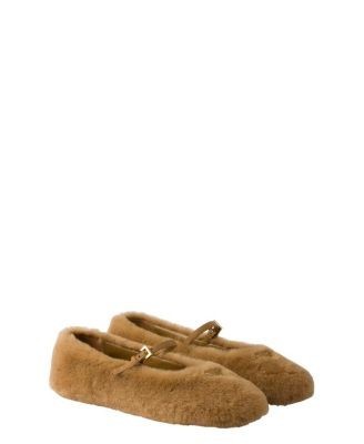 Prada Women's Shearling Ballerinas