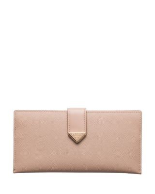 Prada Large Saffiano And Leather Wallet
