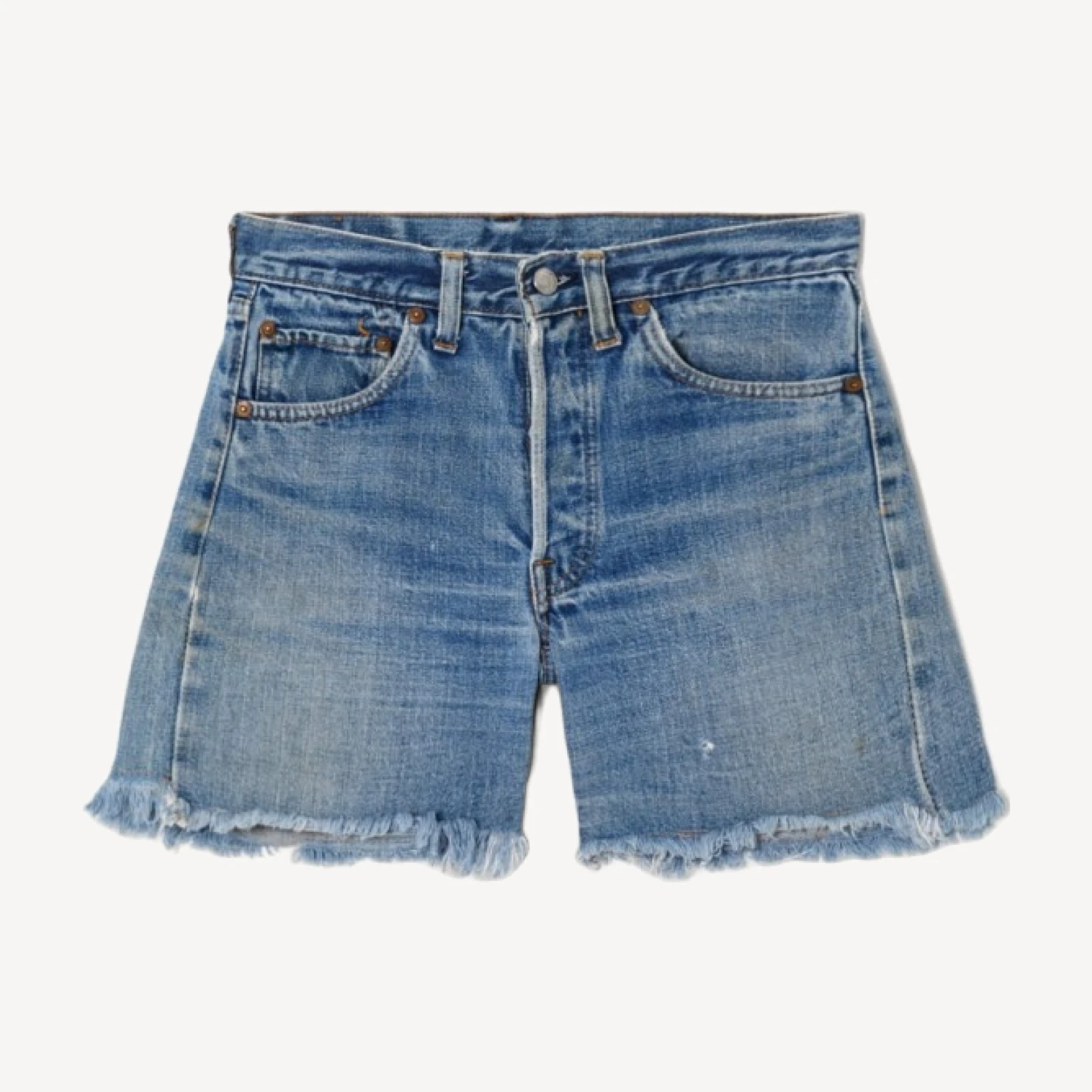 60s Big E Selvedge Cut Off Levi's 501 Shorts -#3