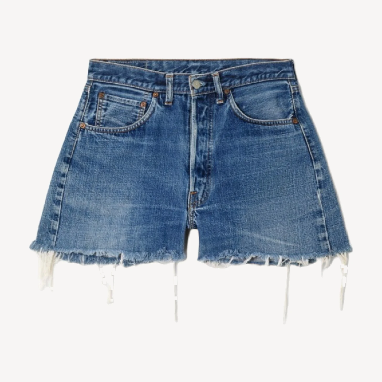 60s Painted Big E Selvedge Levi's 501 Cut Off Short -#11