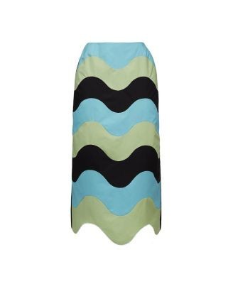 La DoubleJ Pencil Intarsio Waves Skirt