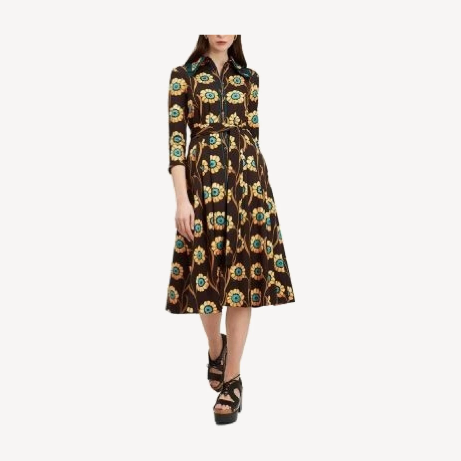 La DoubleJ La Comasca Shirt Dress Daisychain Black