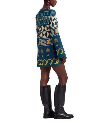 La DoubleJ Mini Supreme Swing Dress in Casareale Placee Emerald