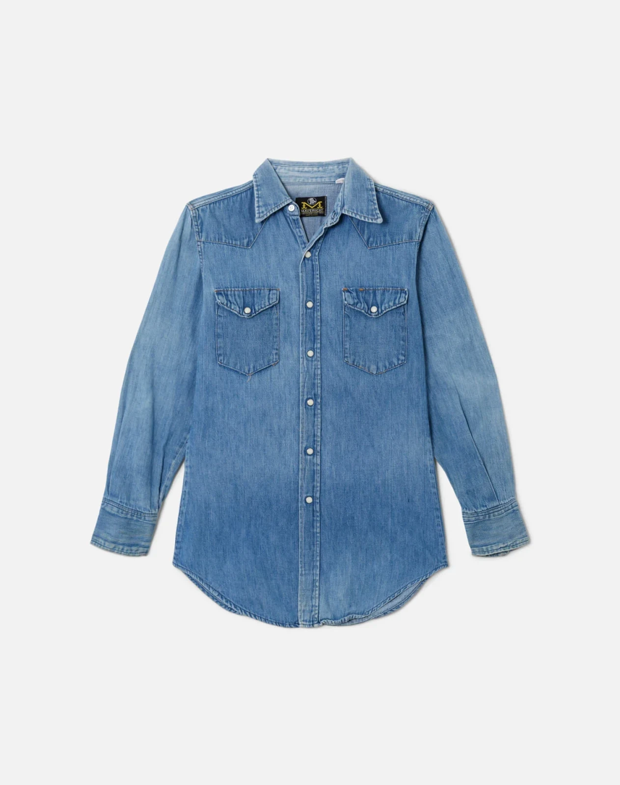 RE/DONE Vintage | 70s Maverick Denim Pearl Snap Shirt