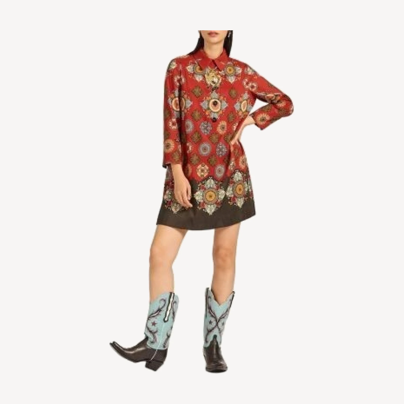 La Doublej Short Artemis Dress Nucleus Placee Rust