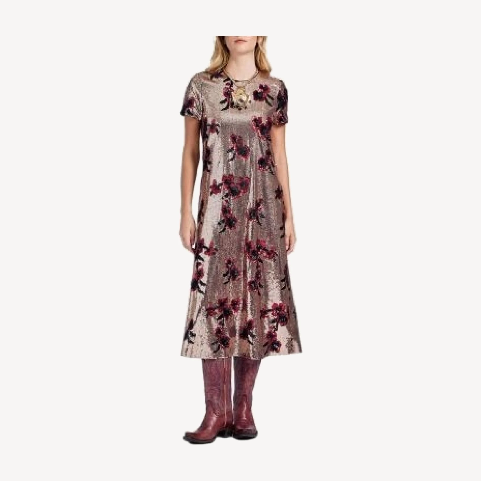 La Doublej Super Midi Swing Dress Primrose Bronze