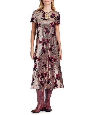 La Doublej Super Midi Swing Dress Primrose Bronze