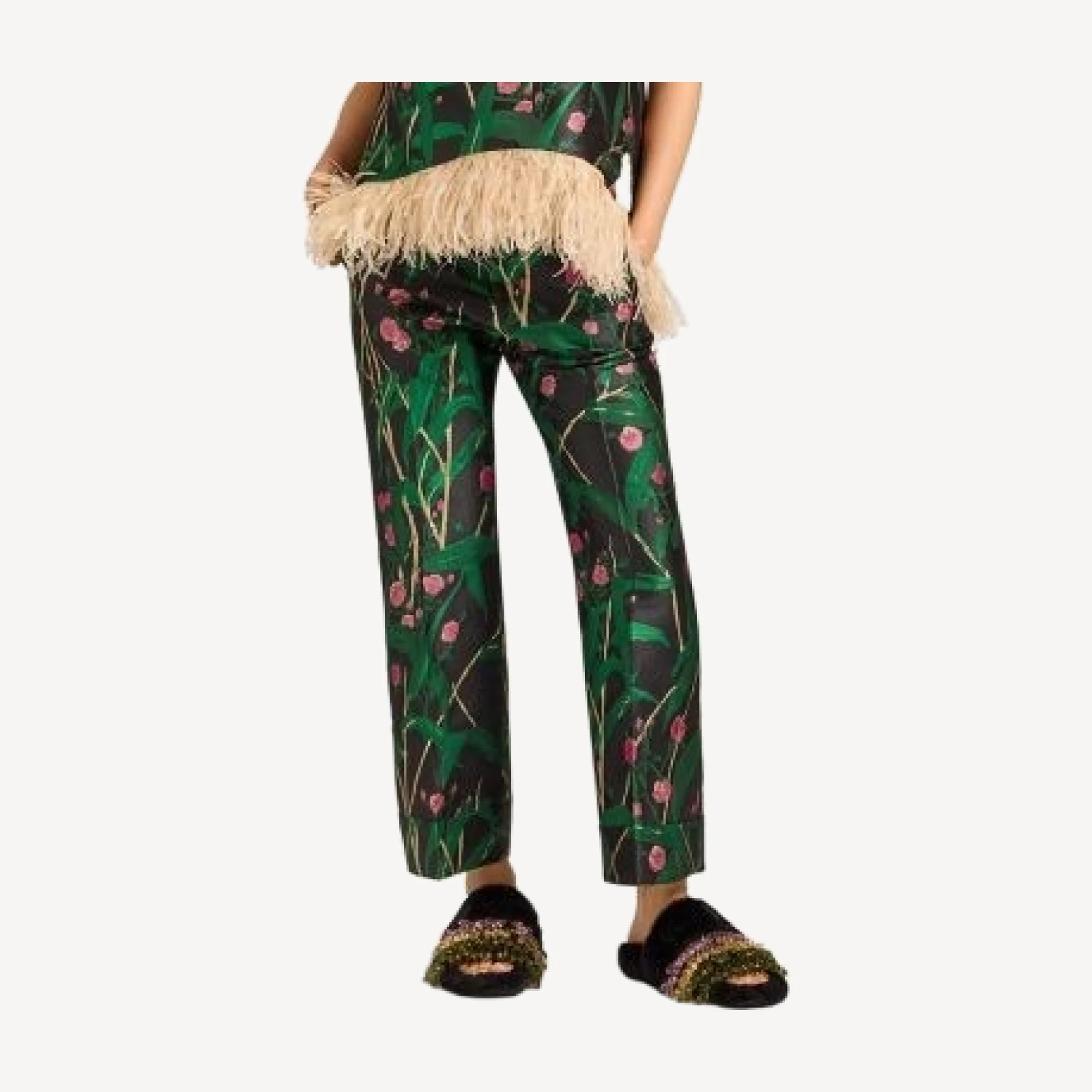 La Doublej Hendrix Pants Bamboo Jacquard Black