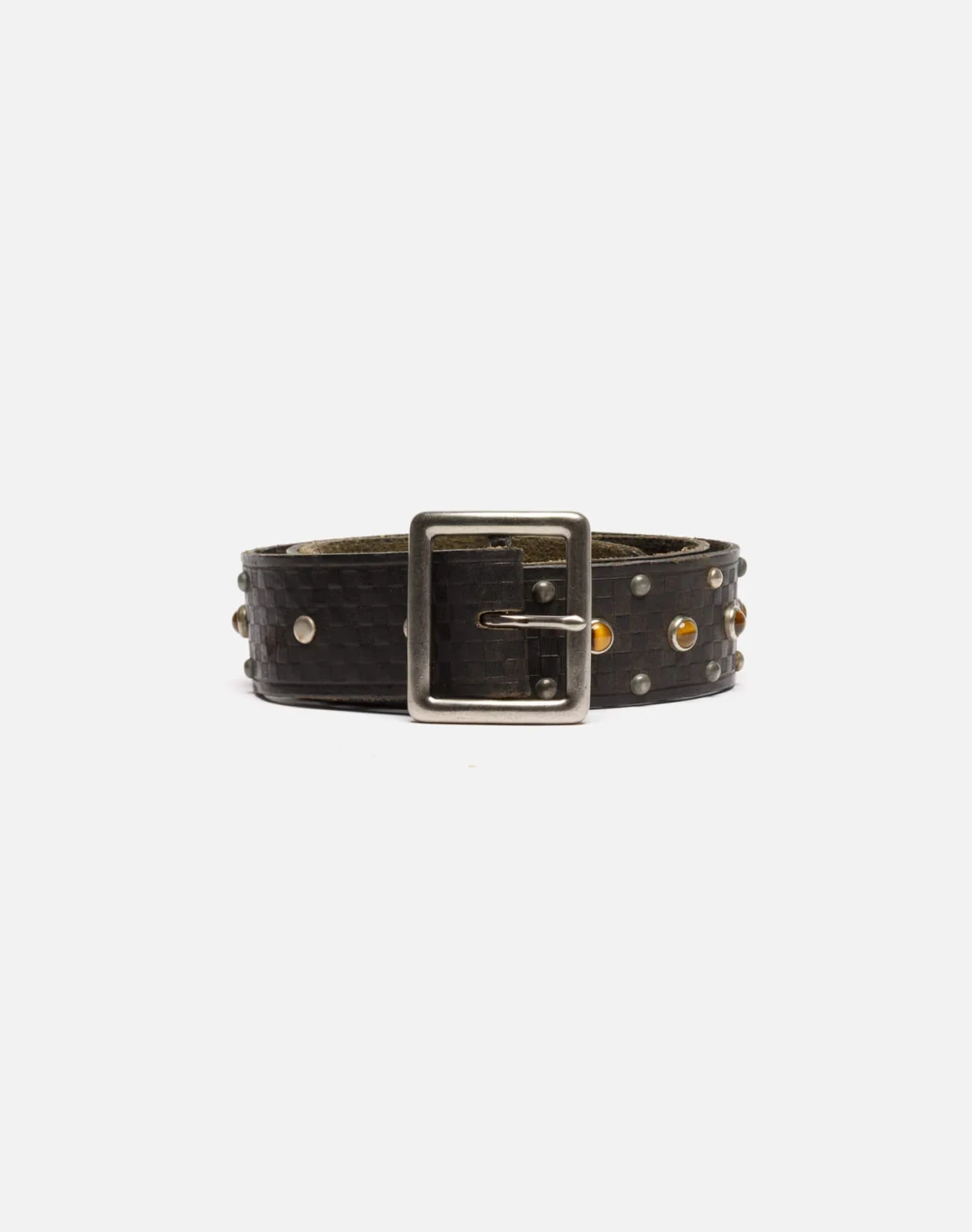 RE/DONE Vintage | 60s Tigers Eye Studded Belt -#18 | Vintage Belts