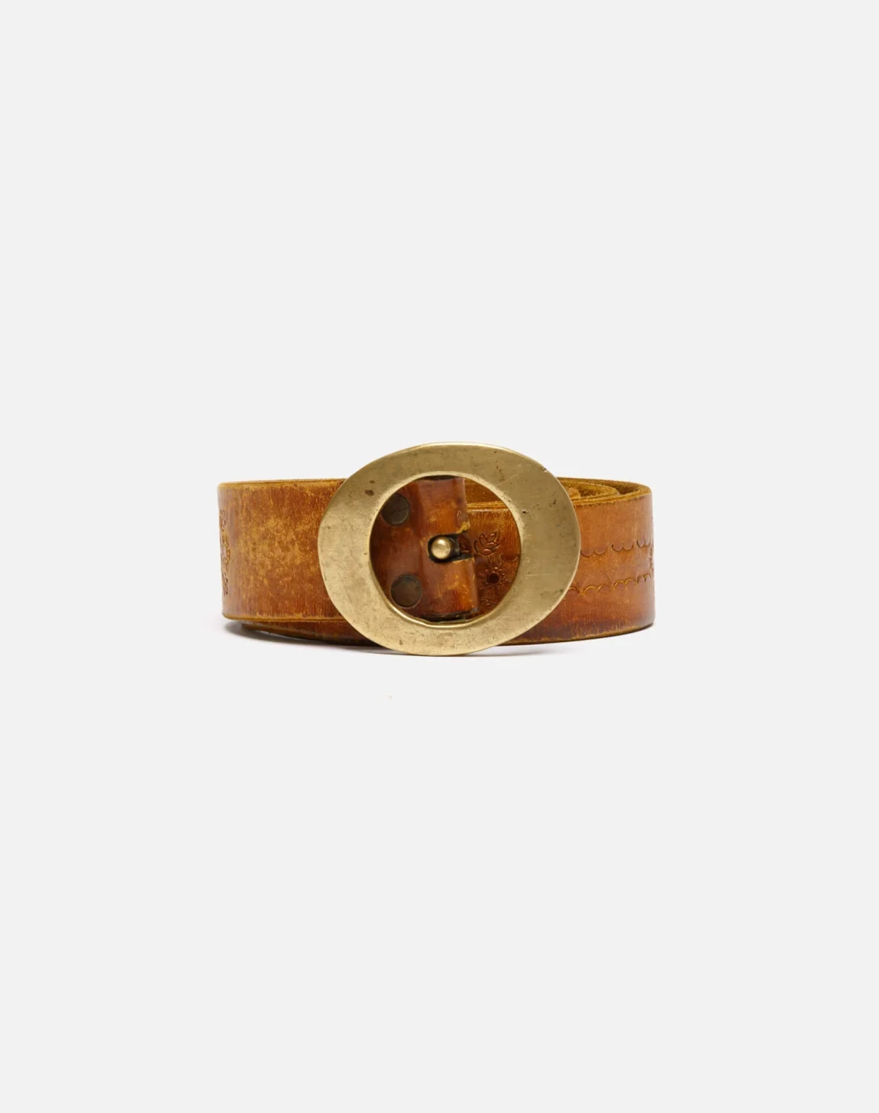 RE/DONE Vintage | 70s Belt with Brass Oval Buckle -#20 | Vintage Belts