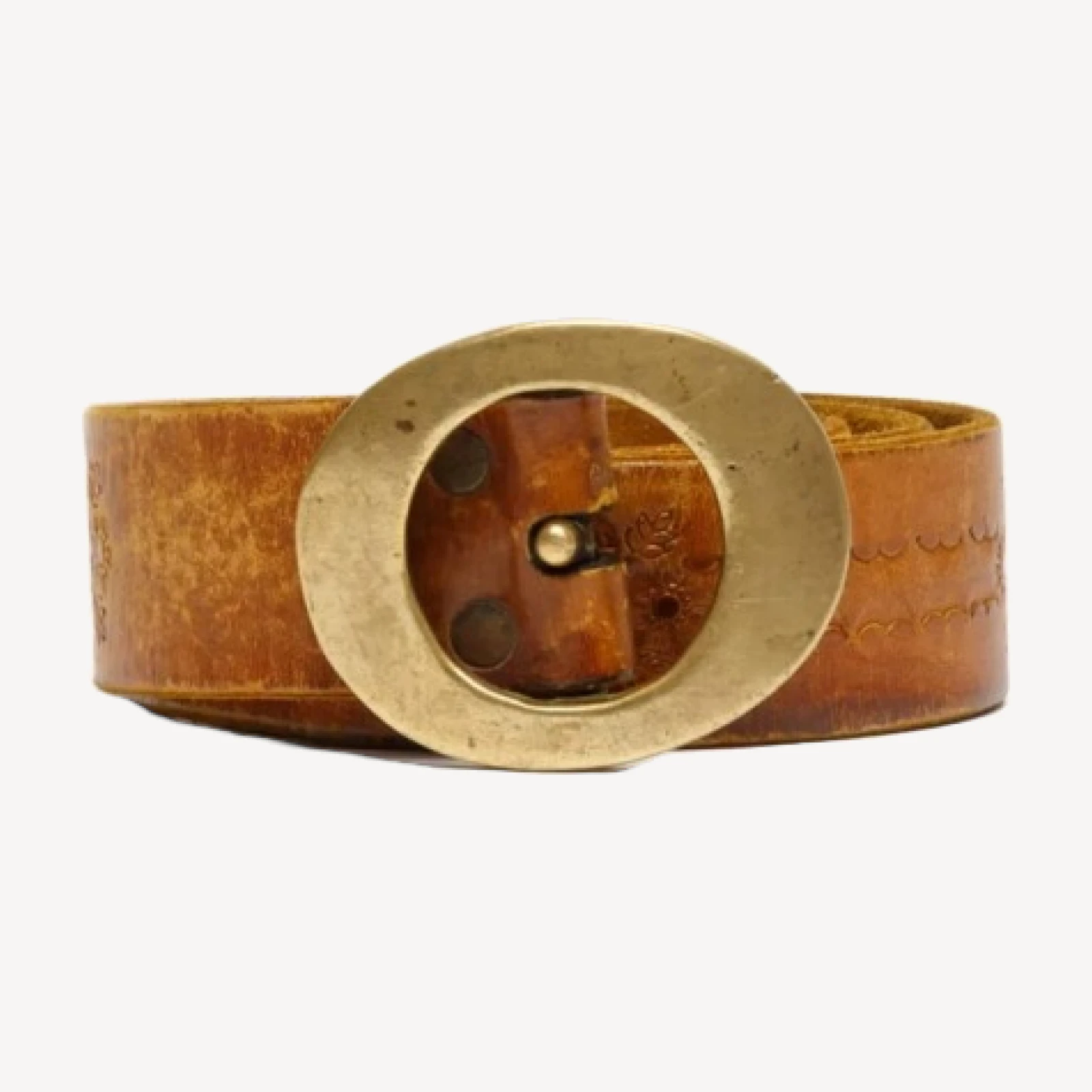 RE/DONE Vintage | 70s Belt with Brass Oval Buckle -#20 | Vintage Belts