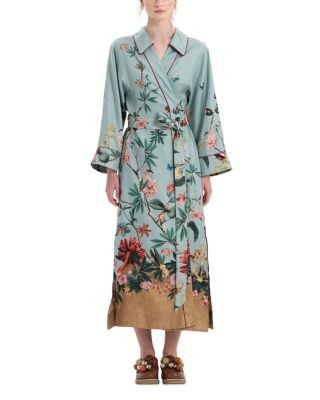 La DoubleJ Midnight Silk Wrap Dress