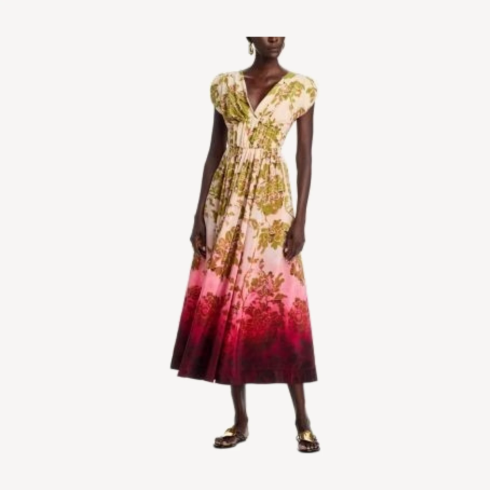 La DoubleJ Waldorf Silk Ombre Midi Dress