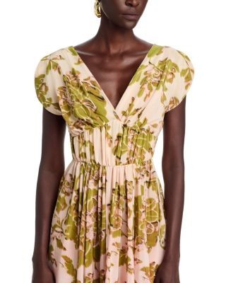 La DoubleJ Waldorf Silk Ombre Midi Dress