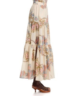 La DoubleJ Tiered Pull On Cotton Skirt