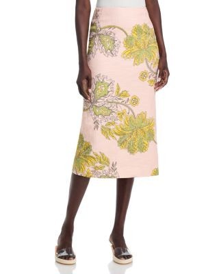 La DoubleJ Pencil Placee Floral Skirt