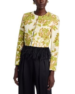 La DoubleJ Bijoux Feather Trim Jacket