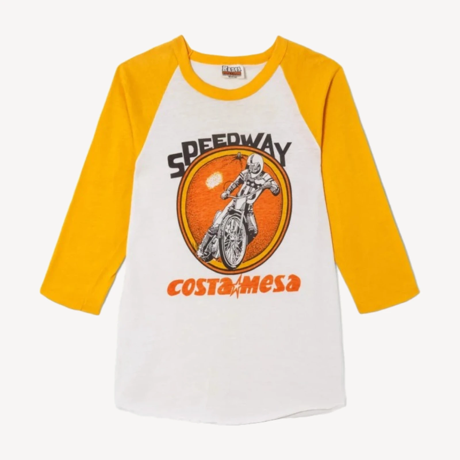 RE/DONE Vintage | 70s Hanes Raglan Speedway Tee