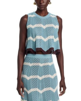 La DoubleJ Chevron Cotton Top