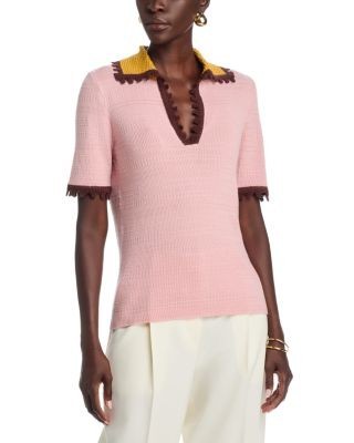 La DoubleJ Cotton Cashmere Picket Polo Shirt