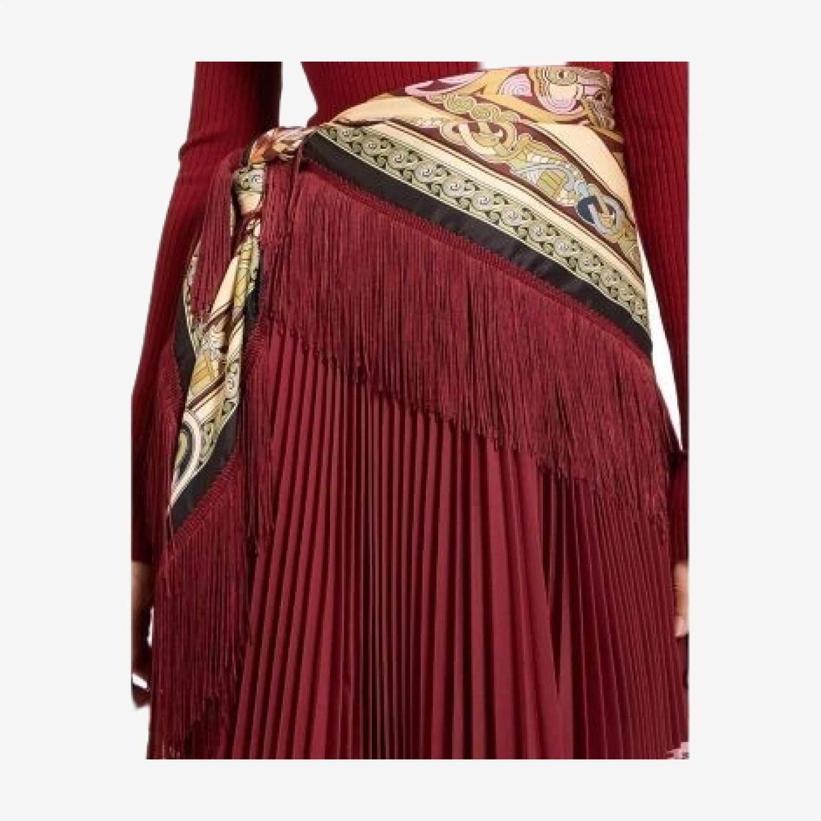 La DoubleJ Reversible Fringe Foulard 90