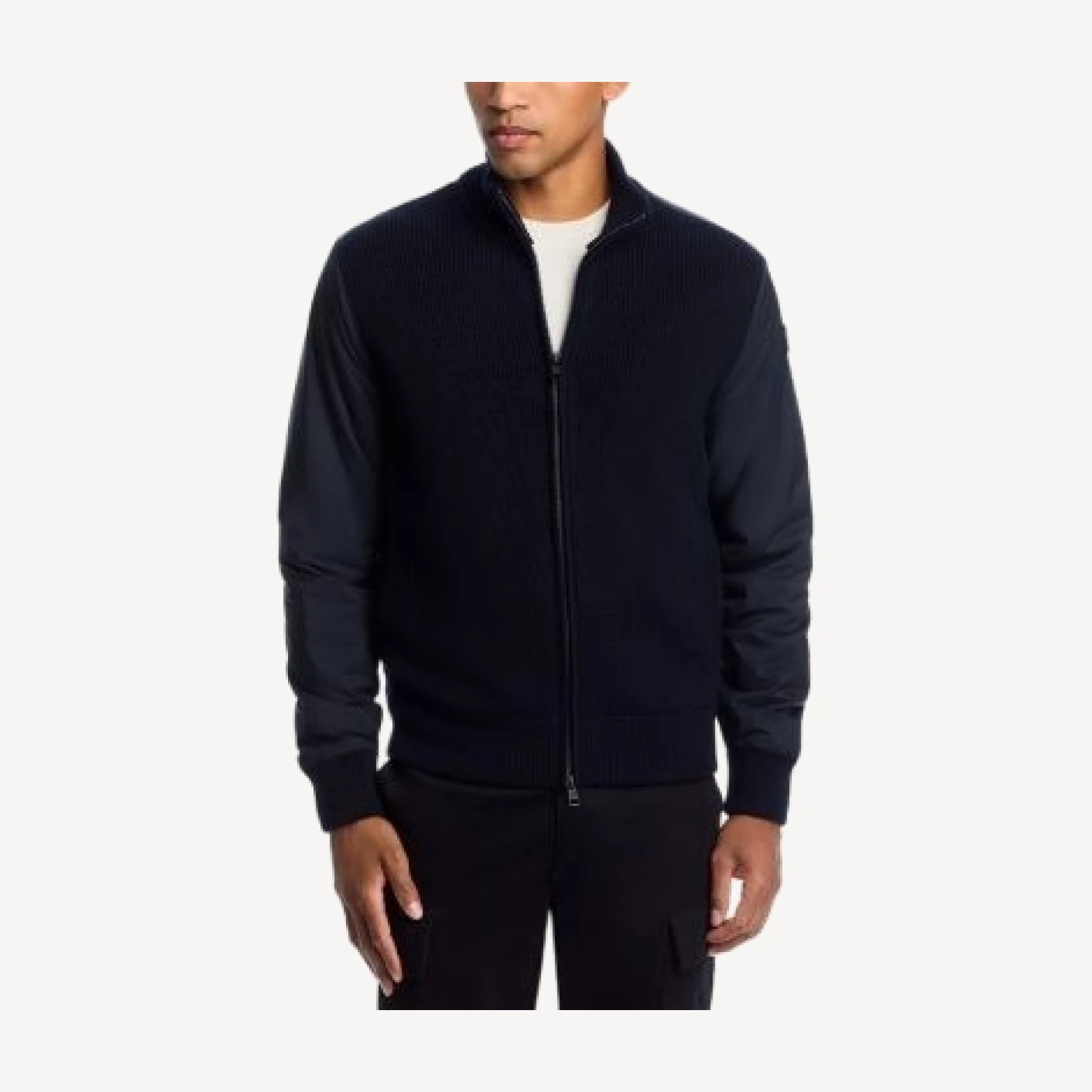 Moncler Tricot Mixed Media Cardigan