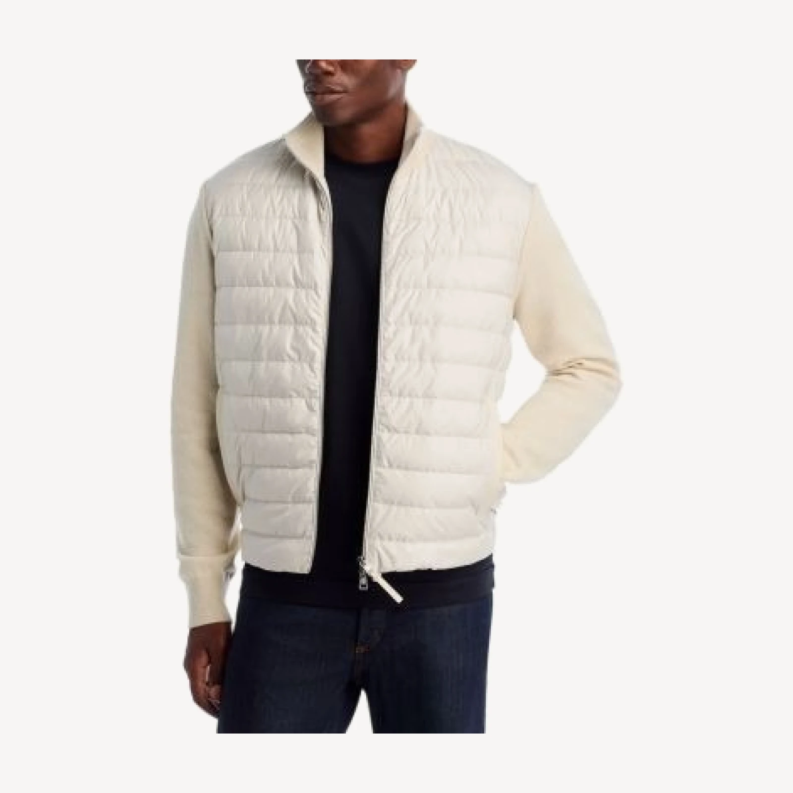 Moncler Padded Wool & Cashmere Zip-Up Cardigan
