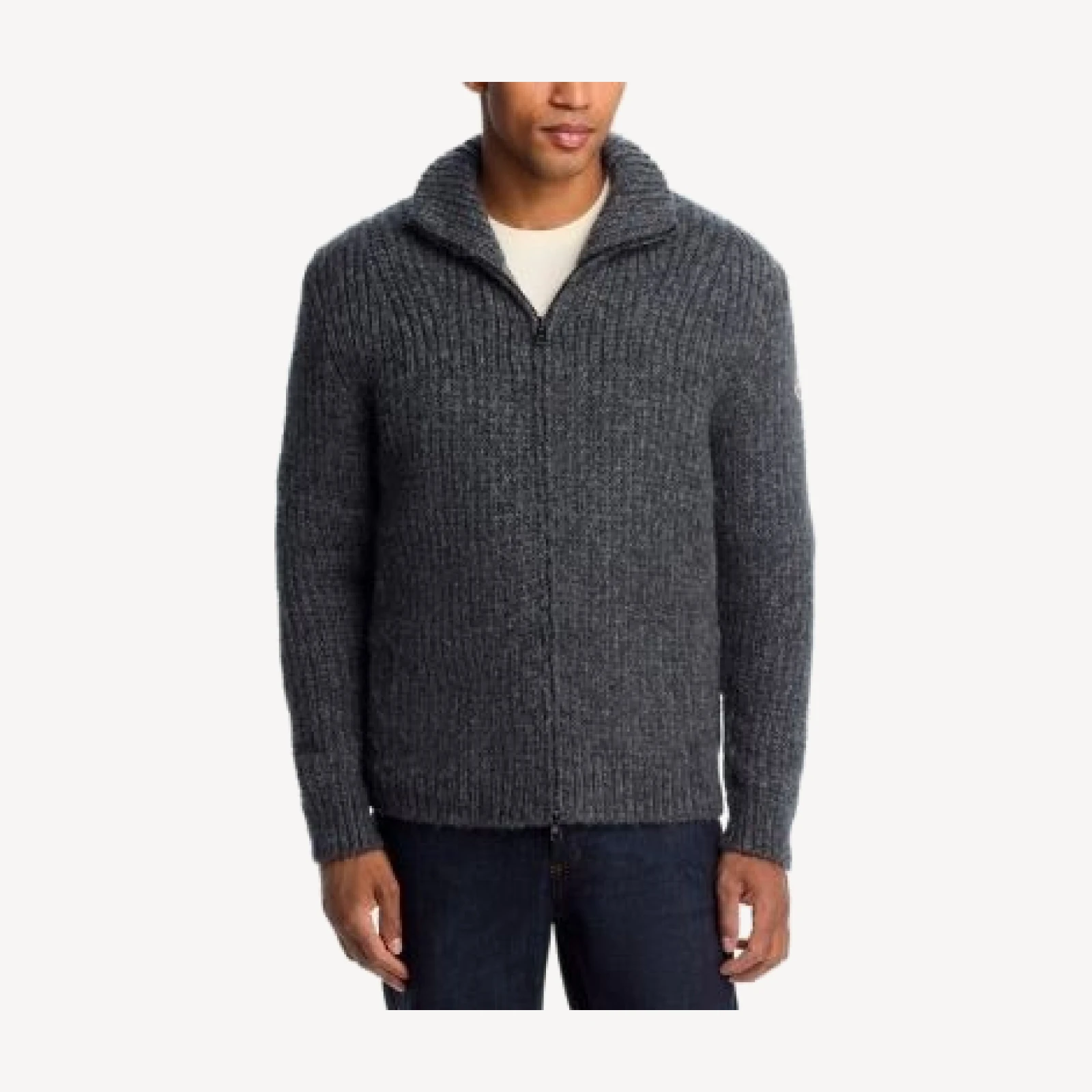 Moncler Ribbed Zipper Cardigan