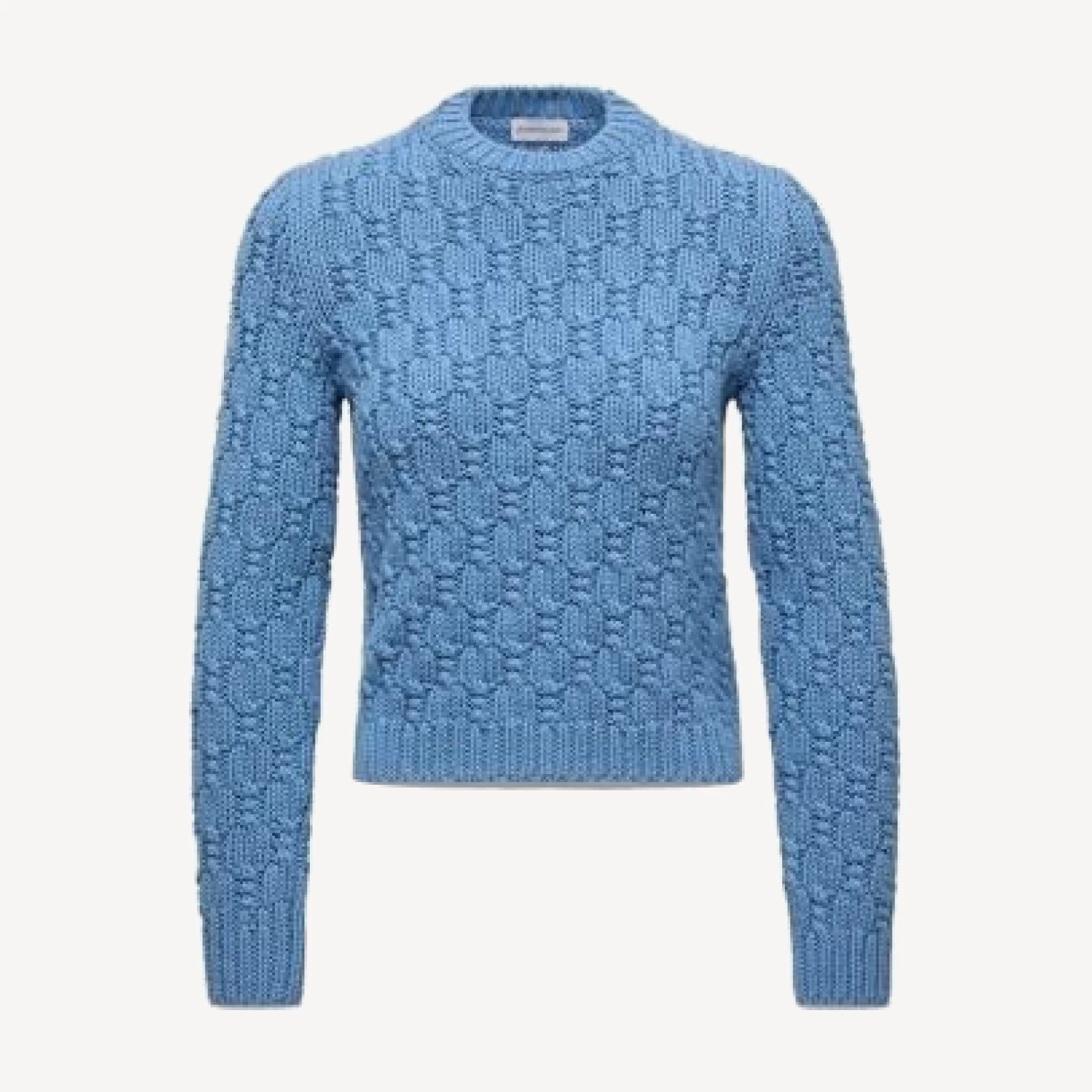 Moncler Wool Pattern Knit Crewneck Sweater