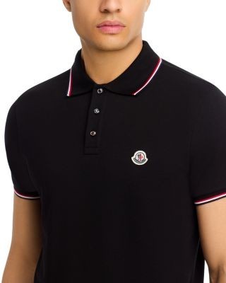 Moncler Tricolor-Trimmed Cotton Piquet Polo Shirt