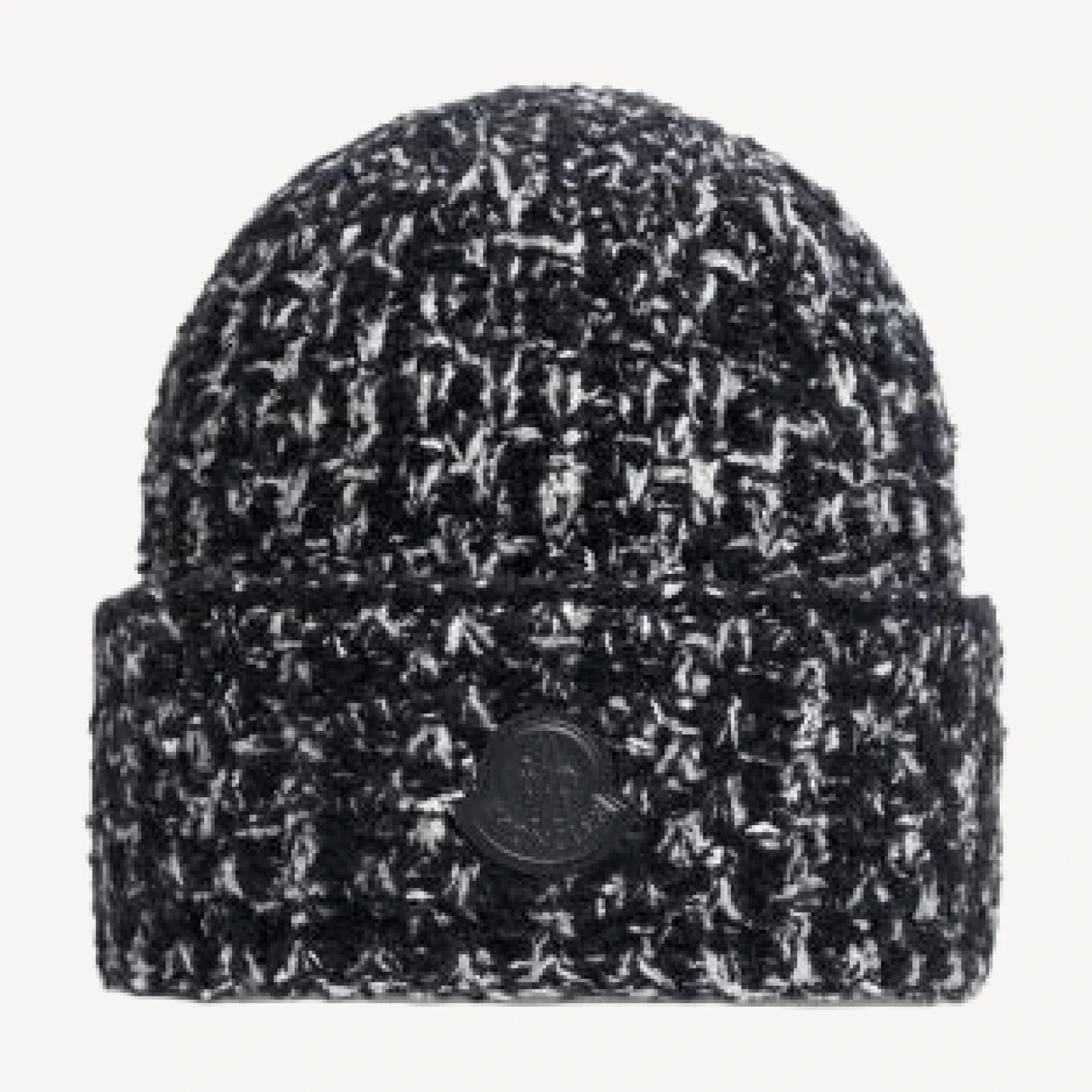 Moncler Wool Blend Logo Patch Beanie