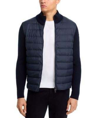 Moncler Padded Wool Zip-Up Cardigan