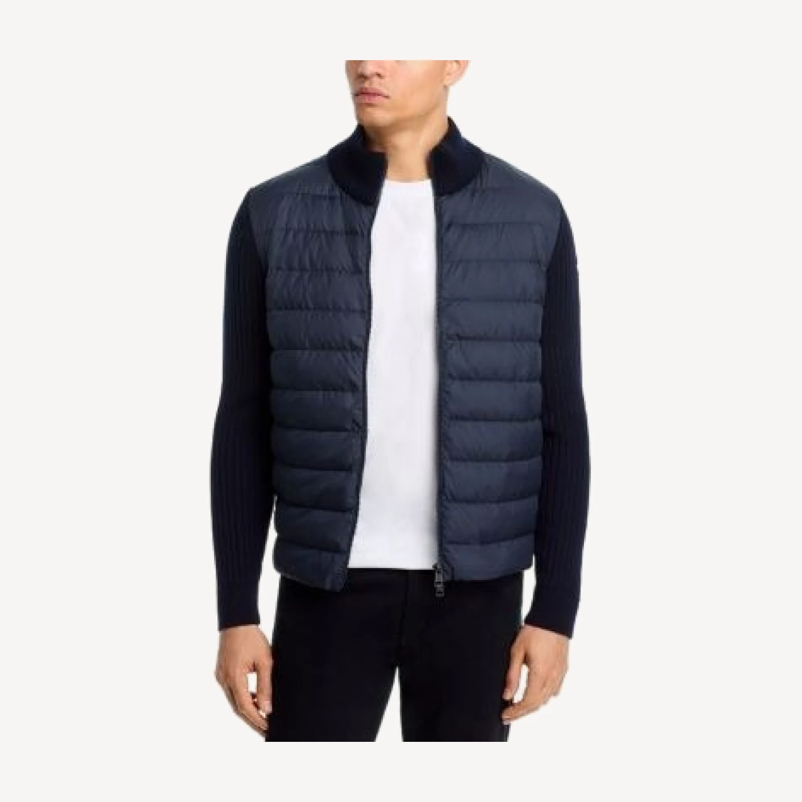 Moncler Padded Wool Zip-Up Cardigan