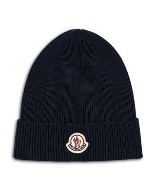 Moncler Logo Ribbed Beanie Hat