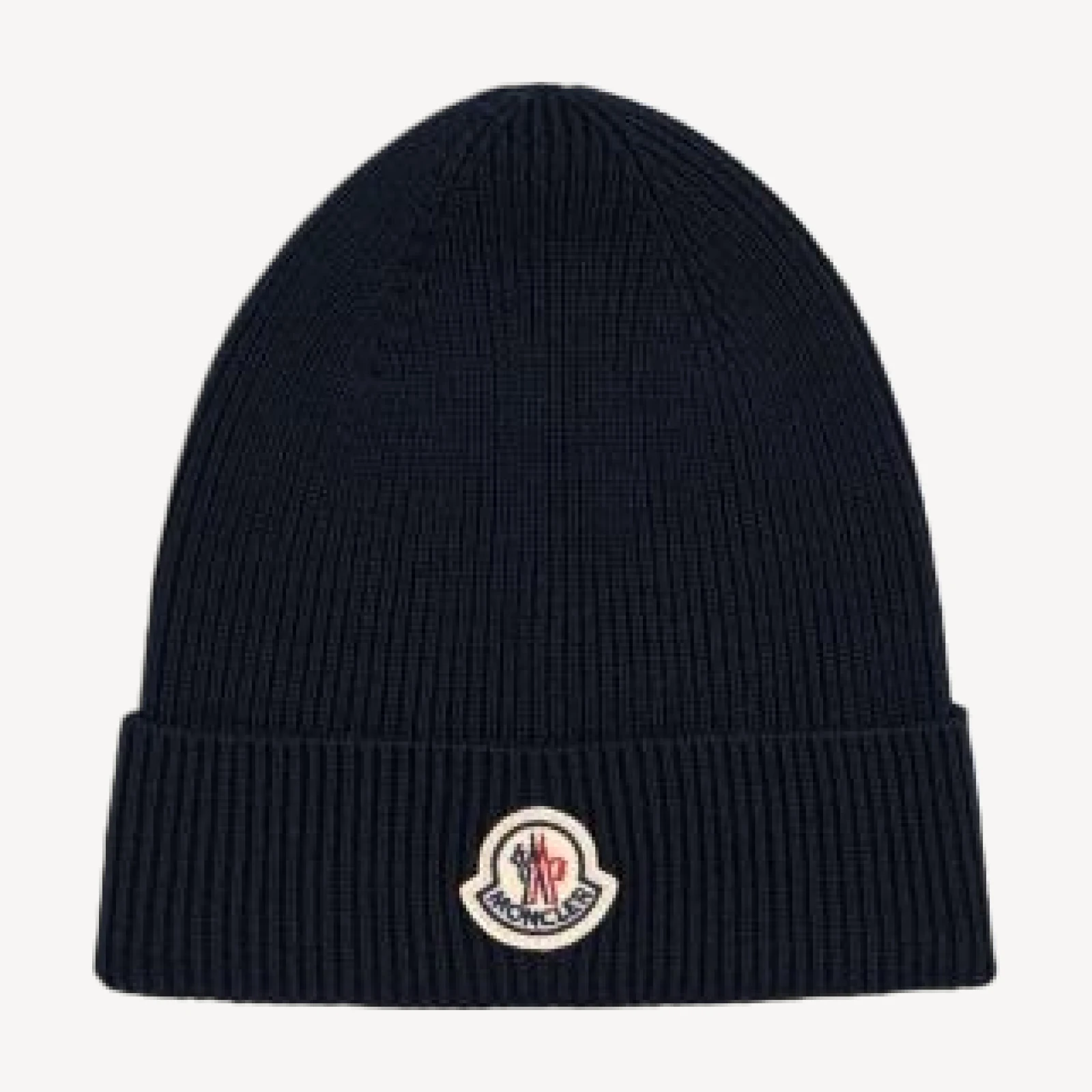 Moncler Logo Ribbed Beanie Hat