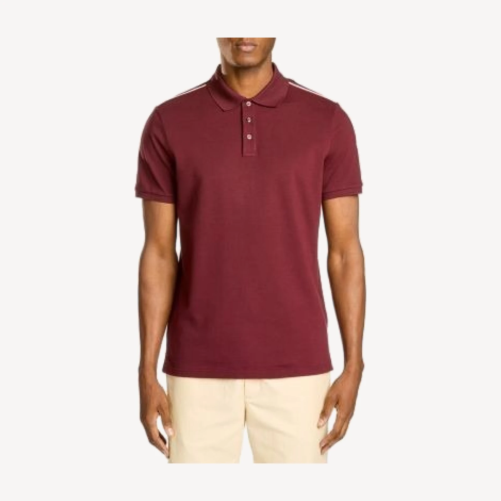 Moncler Short Sleeve Stripe Polo Shirt