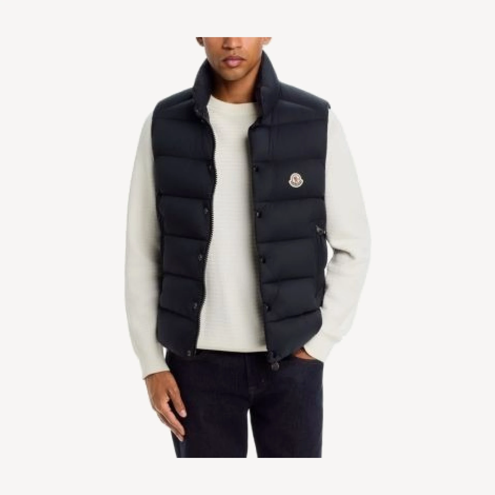 Moncler Tibb Logo Graphic Puffer Vest