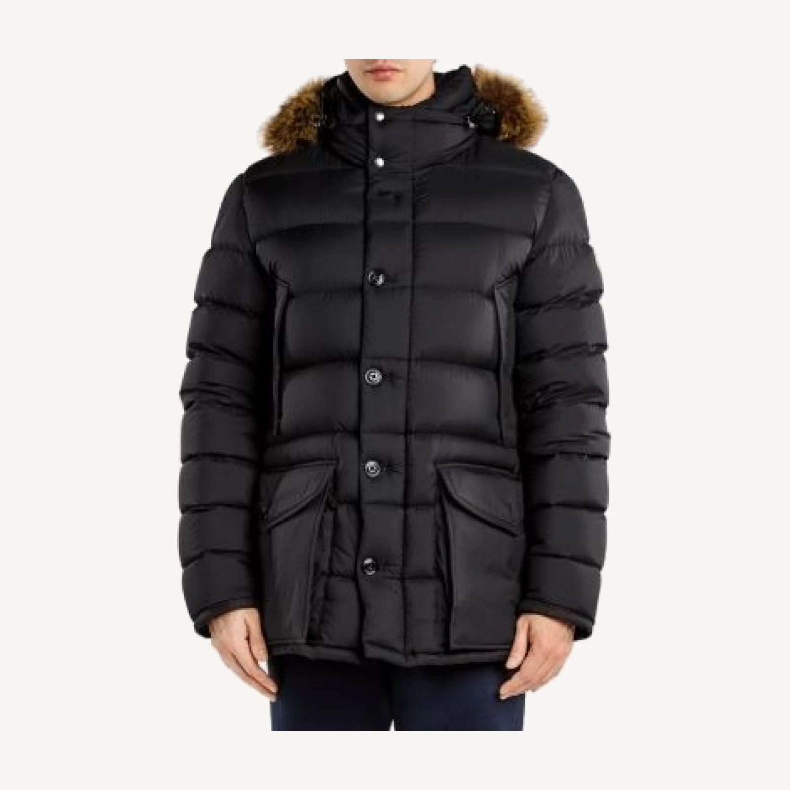 Moncler Clunye Hooded Stand Collar Down Parka