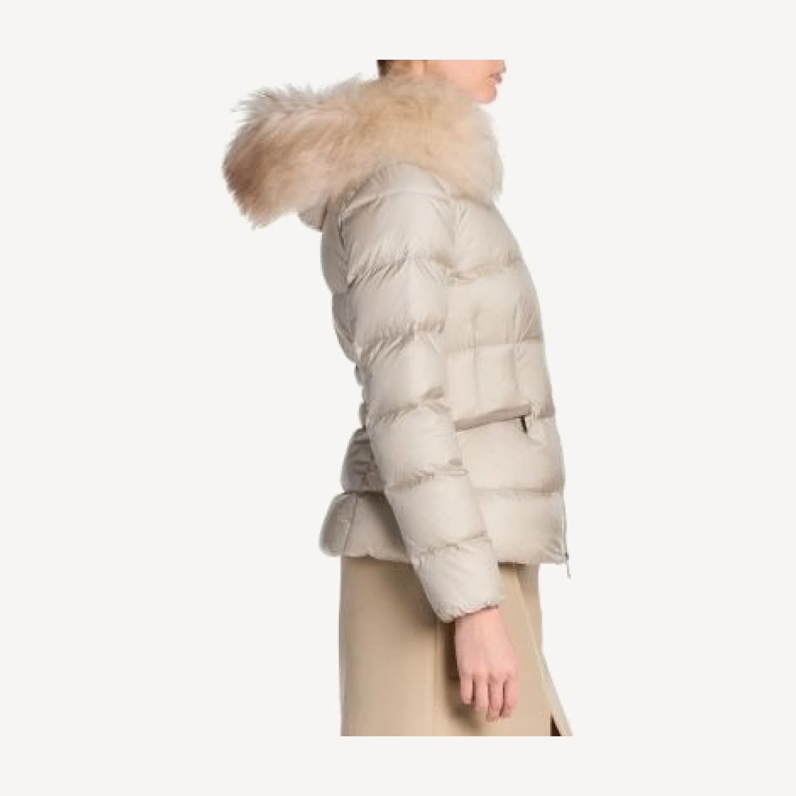 Moncler Boed Hooded Shearling-Trimmed Short Down Jacket