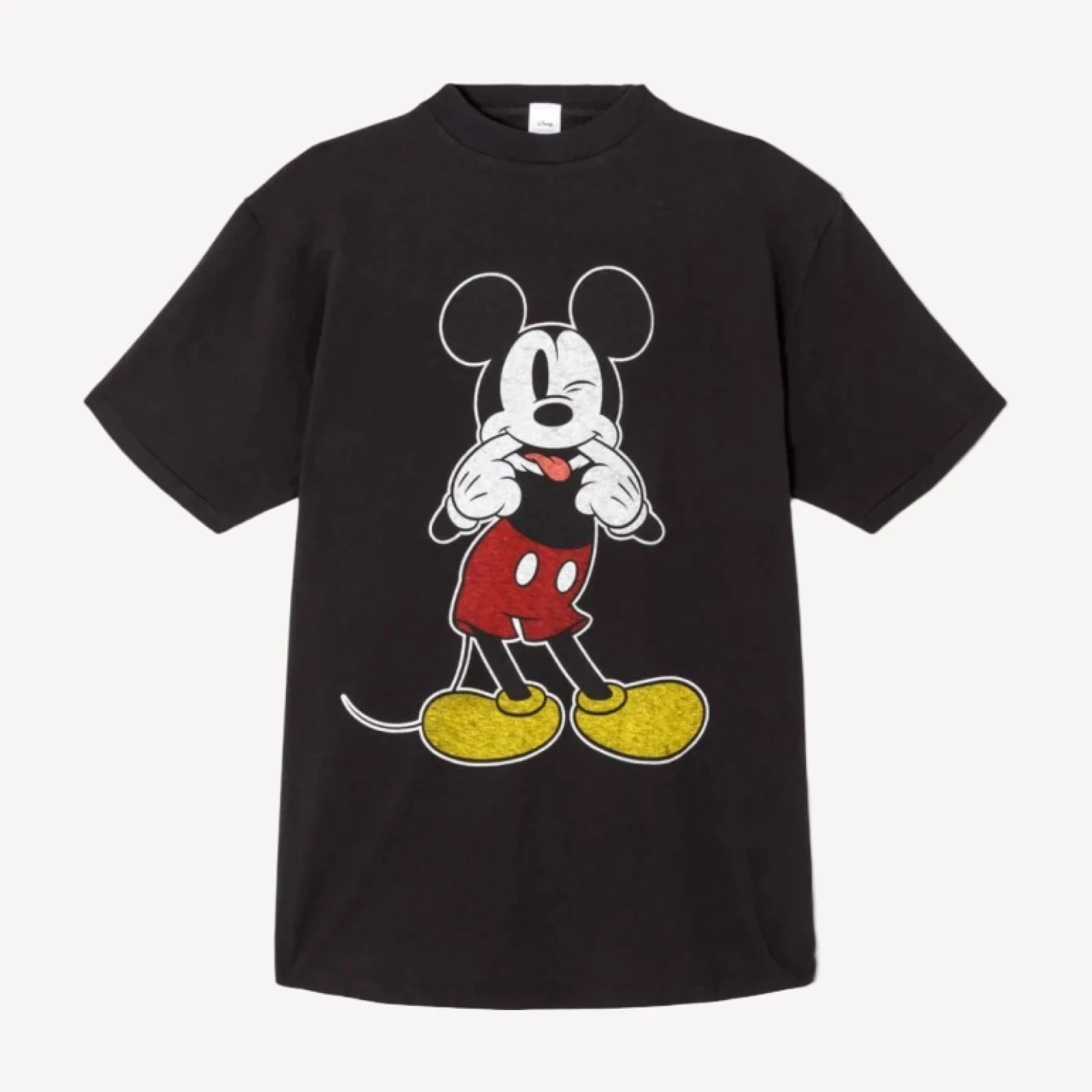 Boyfriend "Silly Mickey Mouse" Tee - Washed Black