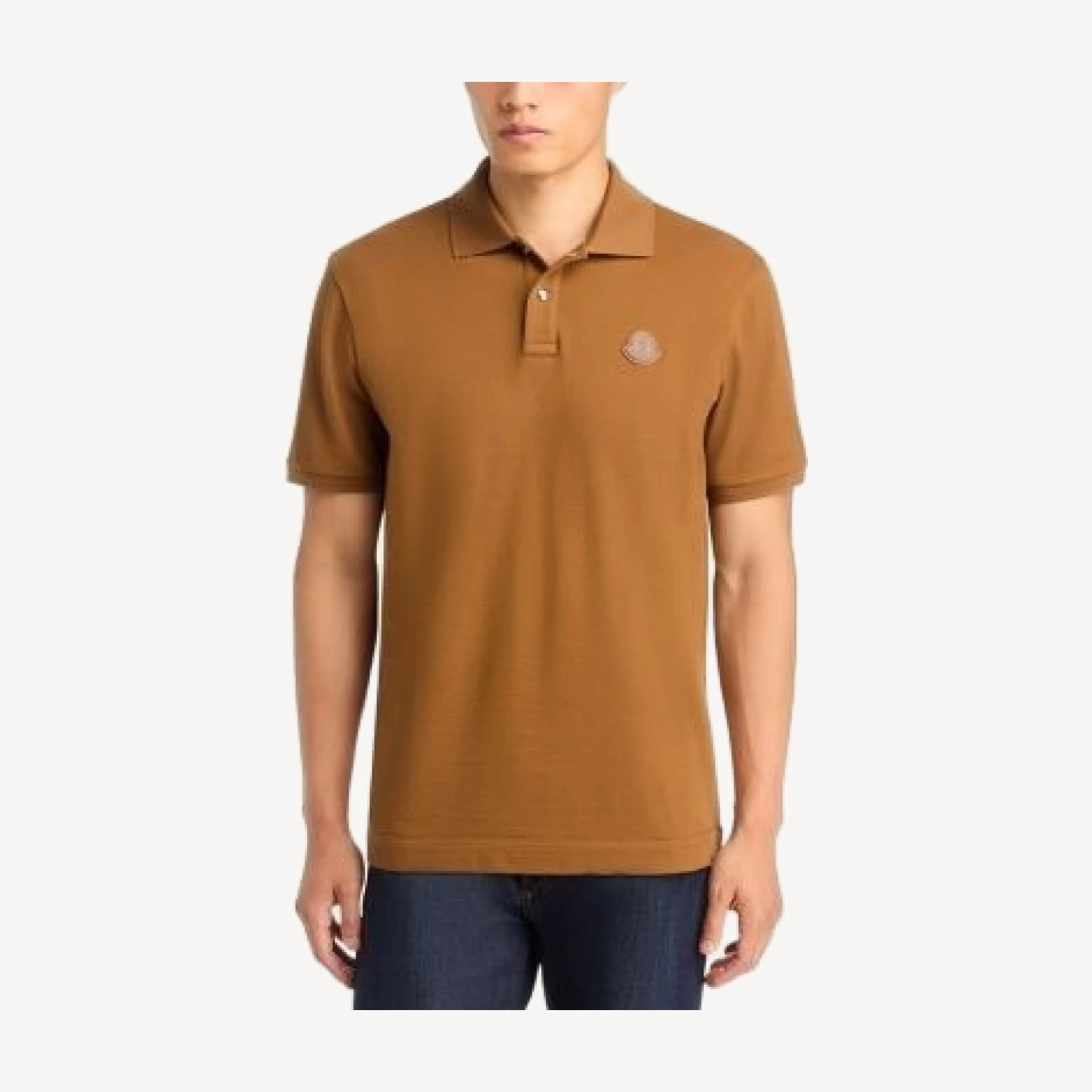 Moncler Logo Patch Cotton Piquet Polo Shirt