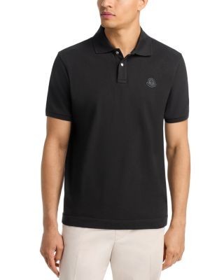 Moncler Logo Patch Cotton Piquet Polo Shirt