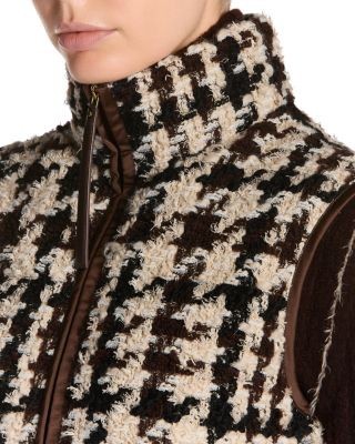 Moncler Emotionnalite Tweed Down Zippered Vest