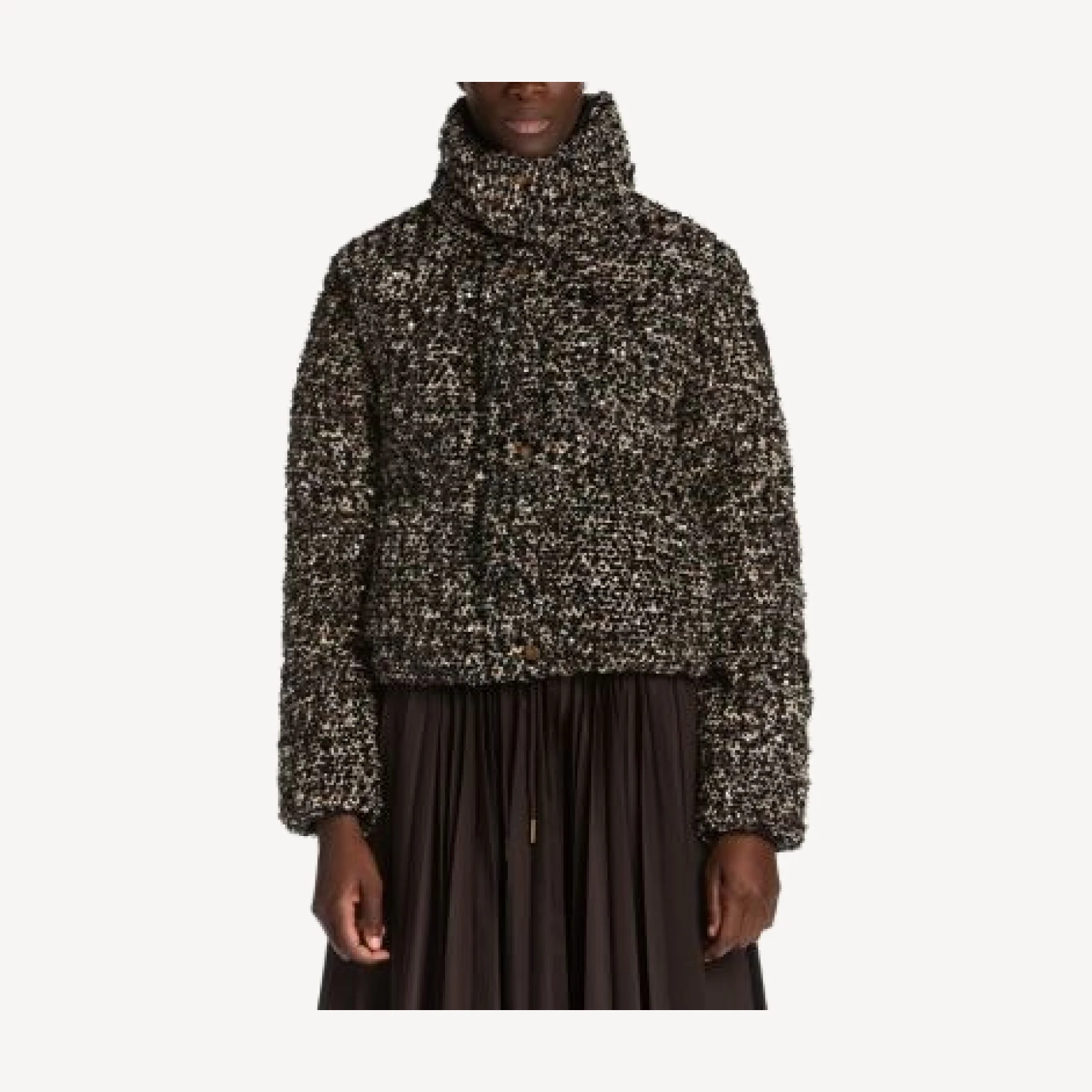 Moncler Poetique Mixed Media Down Jacket
