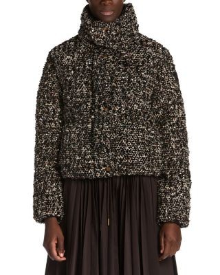 Moncler Poetique Mixed Media Down Jacket
