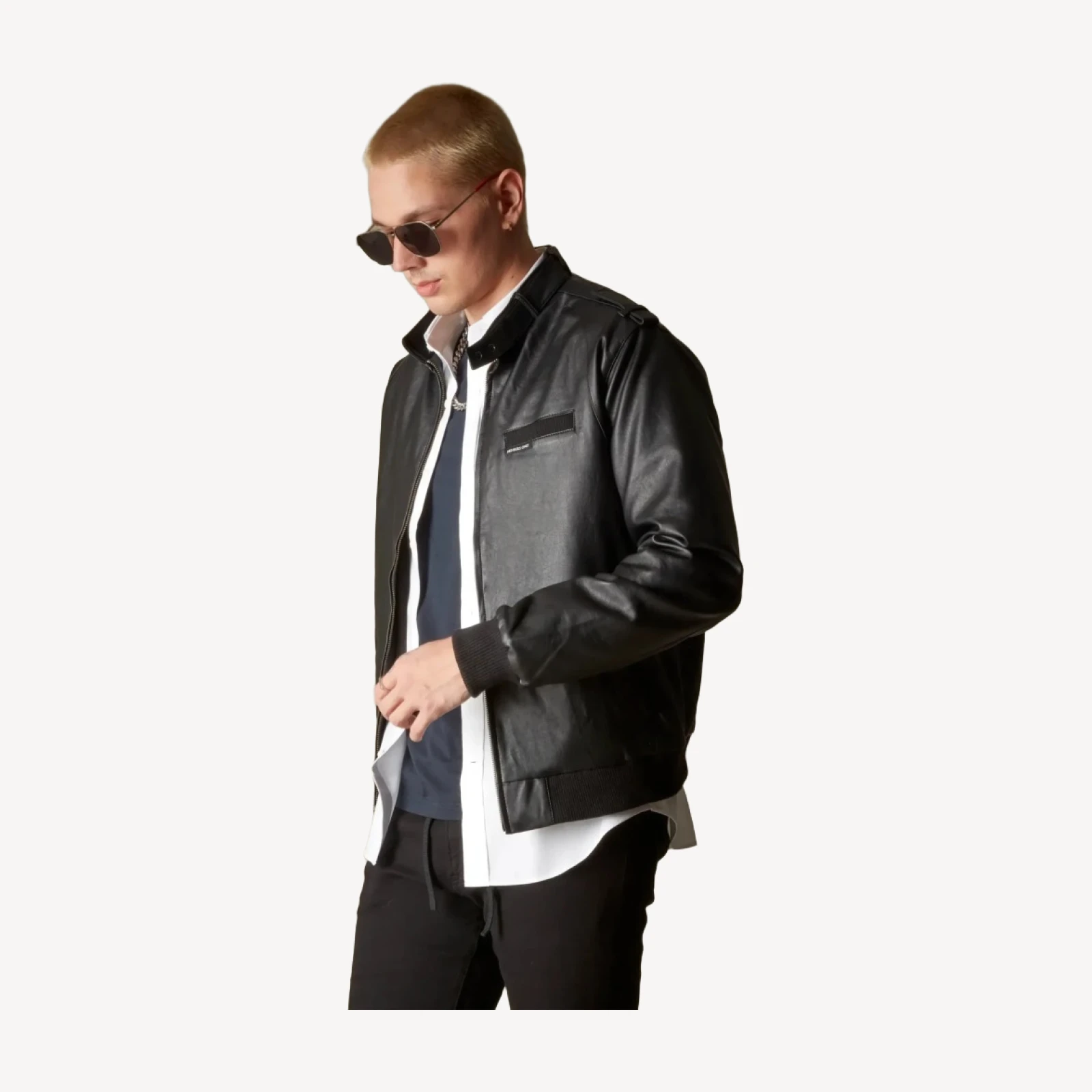 Men's Faux Leather Iconic Racer Jacket