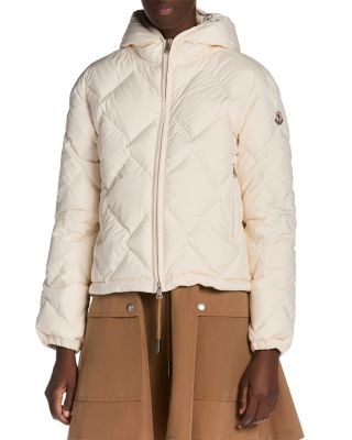 Moncler Arvouinne Hooded Triangle Quilted Short Down Jacket