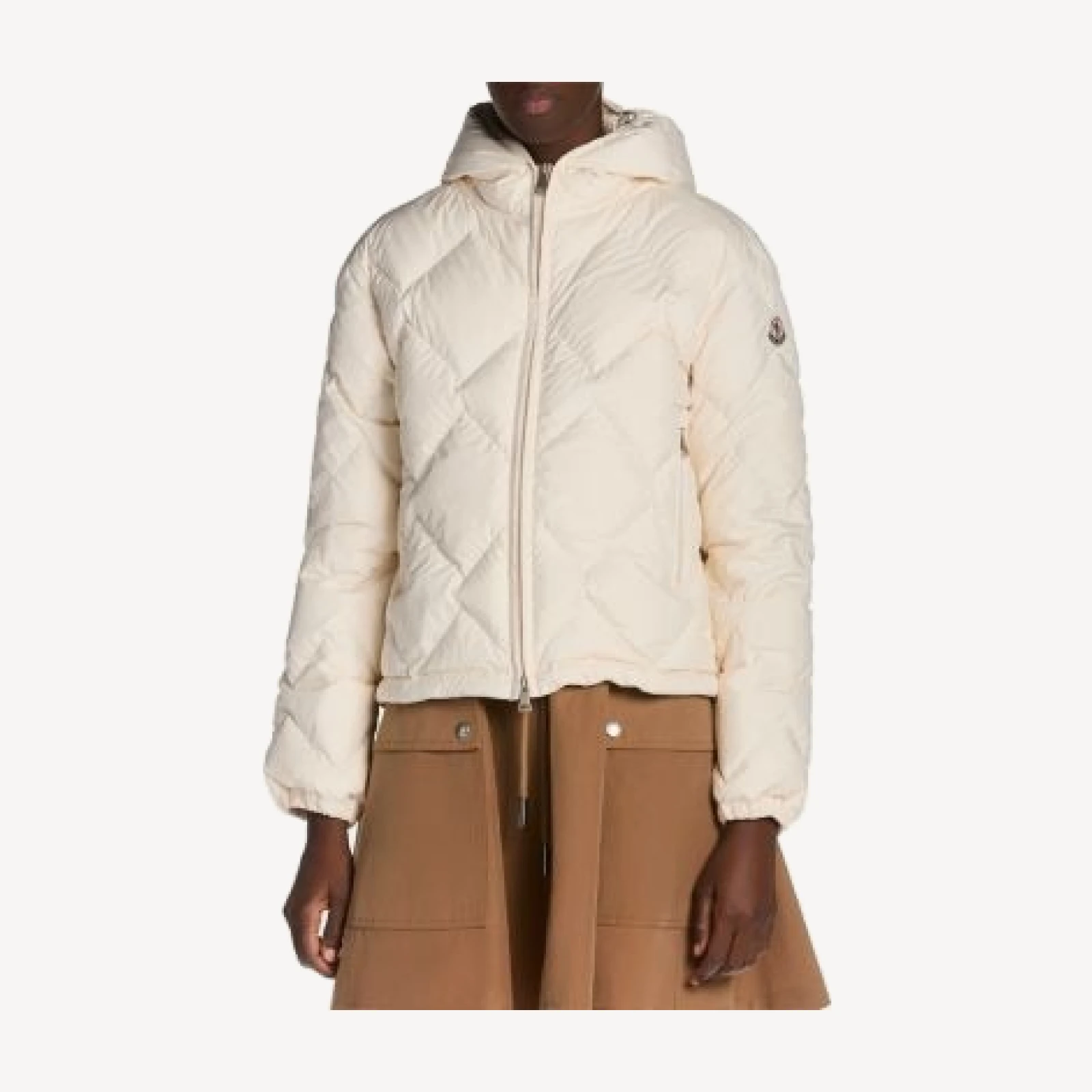 Moncler Arvouinne Hooded Triangle Quilted Short Down Jacket